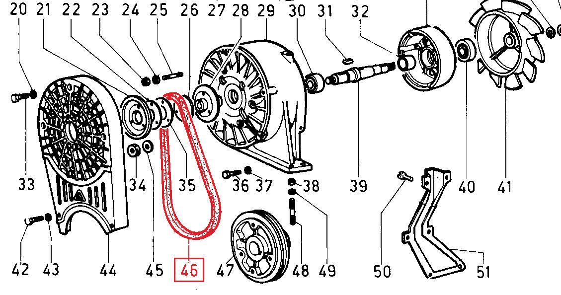 Courroie 8LD600- 8LD665-2 11LD525-3 11LD635-3  LOMBARDINI (803mm - t/m > 2000) 2440034 ED0024400340-S