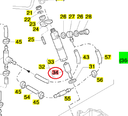 Nez d'Injecteur HATZ 1D81S - HATZ 50567410