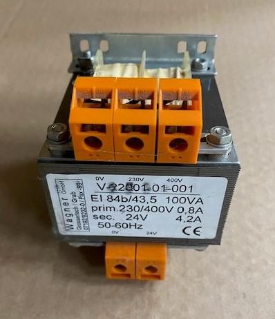 Transfo 0-200-400/24V. MAGIDO T100VA - V-22001-01-001 El 84b/43,5 100VA WAGNER GmbH Grosserlach / Grab.