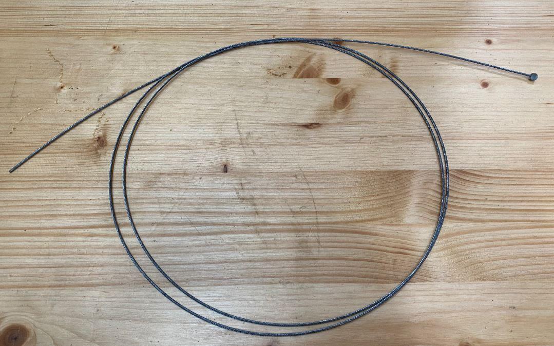 Cable accelerateur tete plate Ø6x3 Longueur 2000mm Ø1,6mm