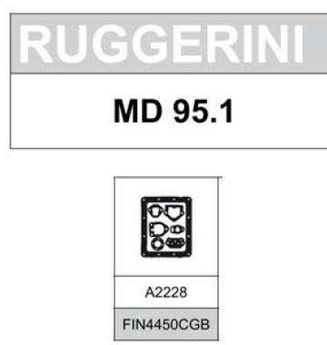Pochette Joints RUGGERINI MD85.0 ; MD85.1 ; MD95.0 ; MD95.1 - ref. A2228 - ED00A22R0280-S