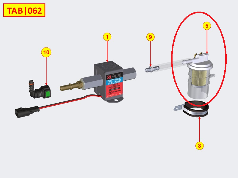 Prefiltre carburant KOHLER ED0067270600-S LOMBARDINI Ex. ED0067270580-S / KOHLER KDI1903 KDI2504