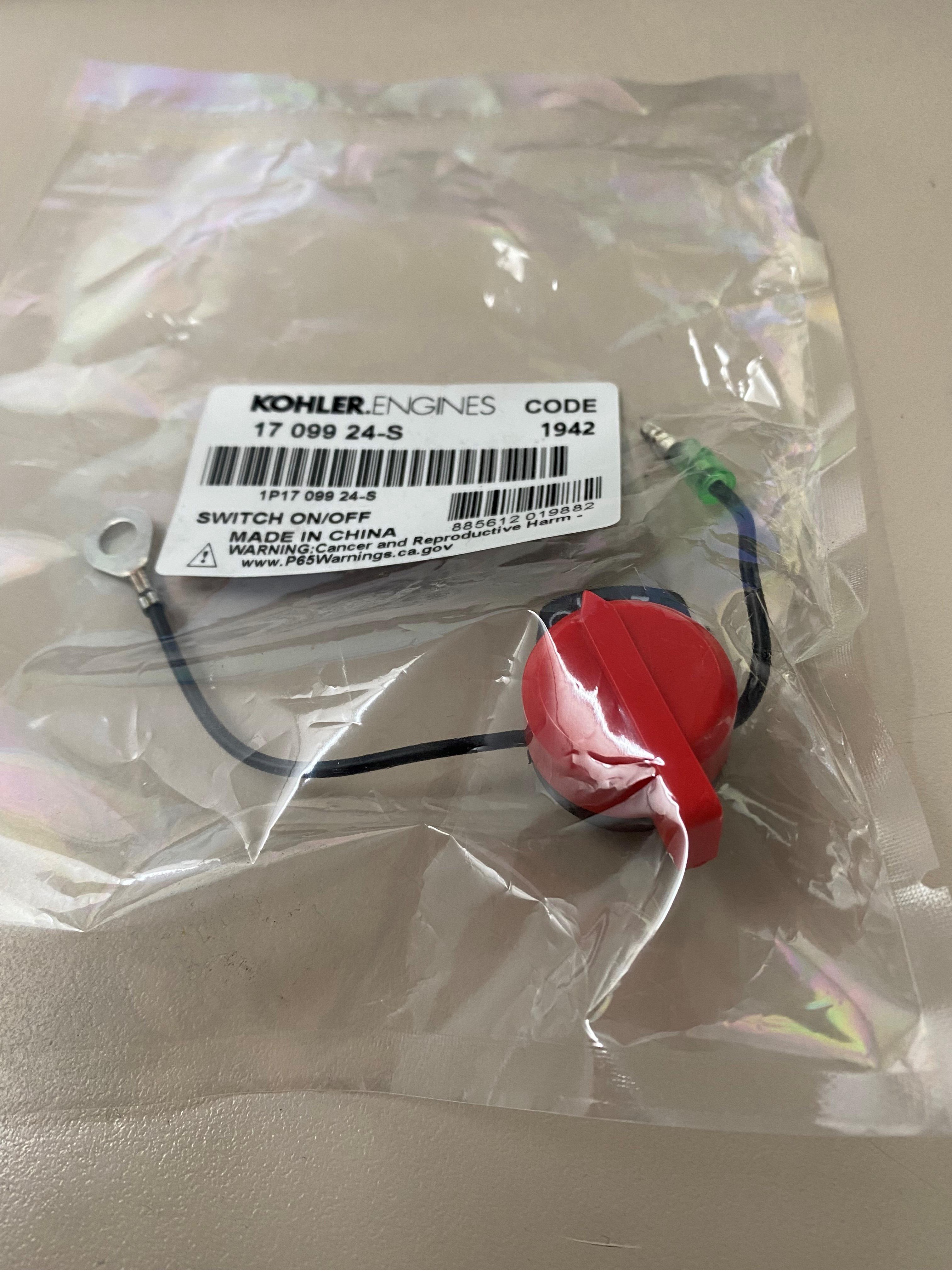 Bouton marche/arret KOHLER CH260 CH270 CH395 CH440 - Switch on/off KOHLER 17 099 24-S  17 099 24-S ; 1709924S ; 1709924-S