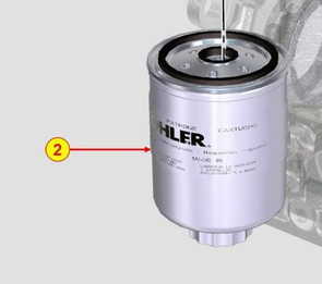 Filtre Gasoil (500 heures) ED0021753590-S KOHLER ; Pièce pour moteur KOHLER KSD1403-TC ; KSD-TCAC1403 ; KSD-TCH1403