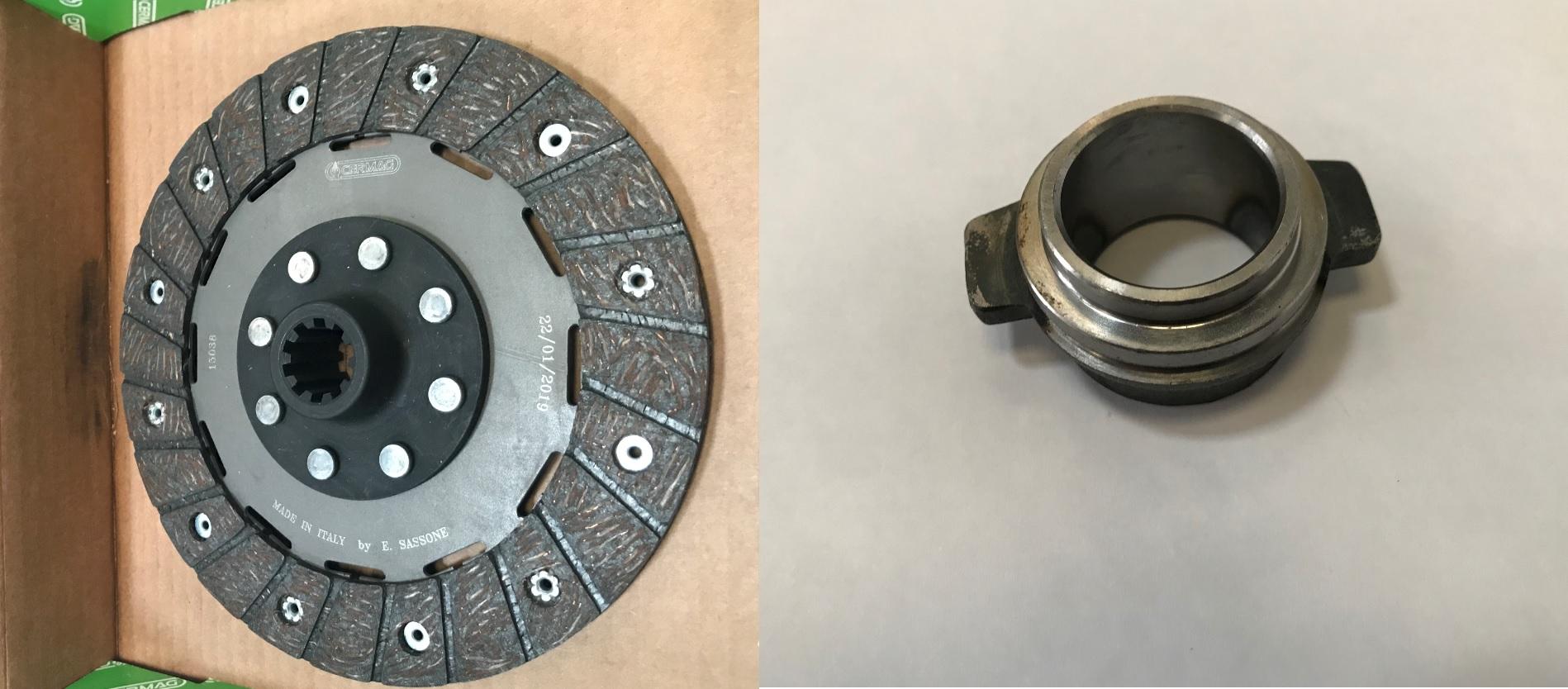 Kit embrayage : disque embrayage (CER15038) + butée (CER15047) - PGS F13 F14 F16 L 15 - ATTILA SUPER / ROMA 38 / DUMPER 2096 3078