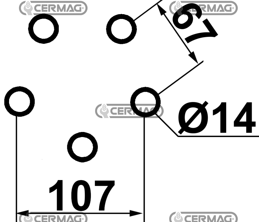 Disque de pulvériseur denté  Diamètre 560 mm Trous 5x14 mm / DISQUES POUR PULVÉRISATEUR MATÉRIEL BORO