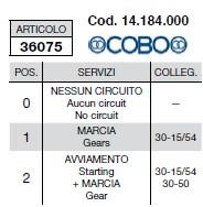 Contacteur pour FIAT - NEW HOLLAND TN55-65-70-95 TK100 ; OEM 5179952 COBO 14.184.000 ; COBO 14184000