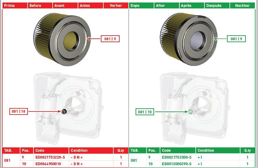 Filtre air ED0021753300-S KOHLER Ex. ED0021753220-S LOMBARDINI / moteur KOHLER KD15 440