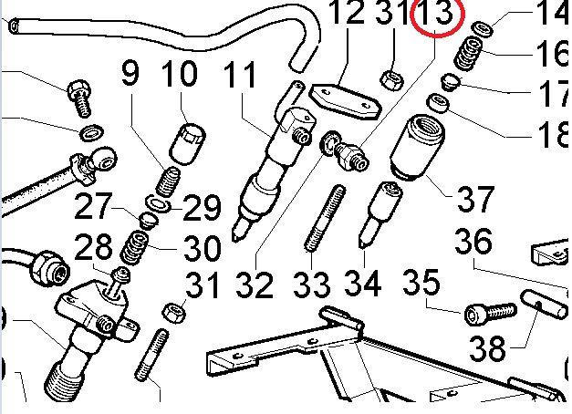 Raccord injecteur moteur lombardini 3LD510 (7301155)