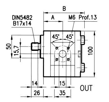 Pompe hydraulique groupe 2, flasque Ø50 - Tracteurs SAME - Rotation gauche : CERMAG 80999 - SAME 2.4529.710.0 245297100 / 2.4539.300.0 245393000