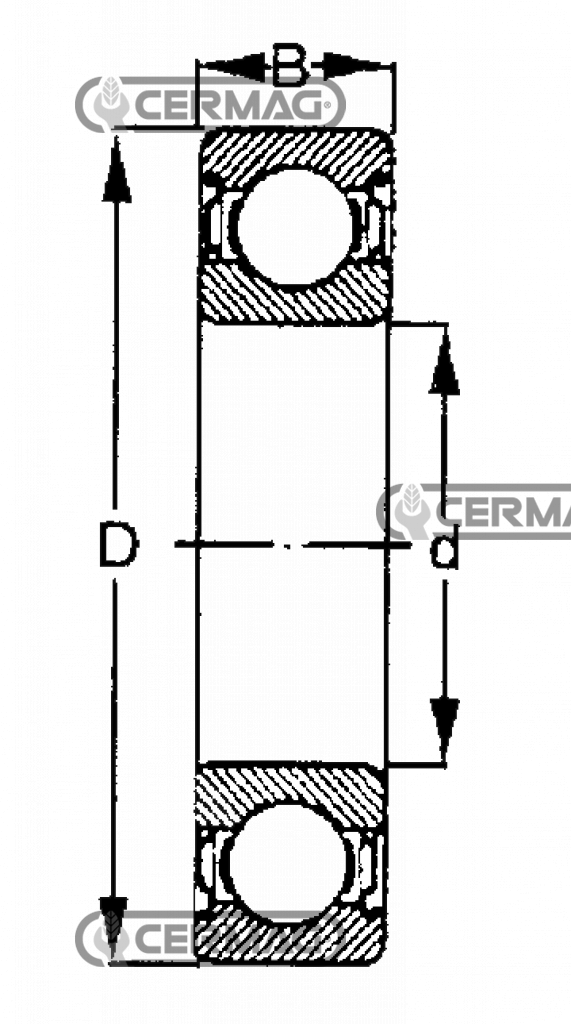 Roulement a billes FAG - 6014-2RS ; 6014 - 2RS / 70x110x20 mm / OEM 6014-2RS , 24905360 , 84455696 , 06200222 , 5145114