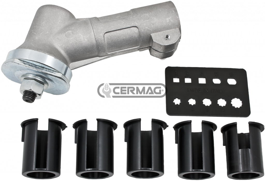 Couple conique universel - rechange pour tête de débroussailleuse de jardin - CERMAG 27485