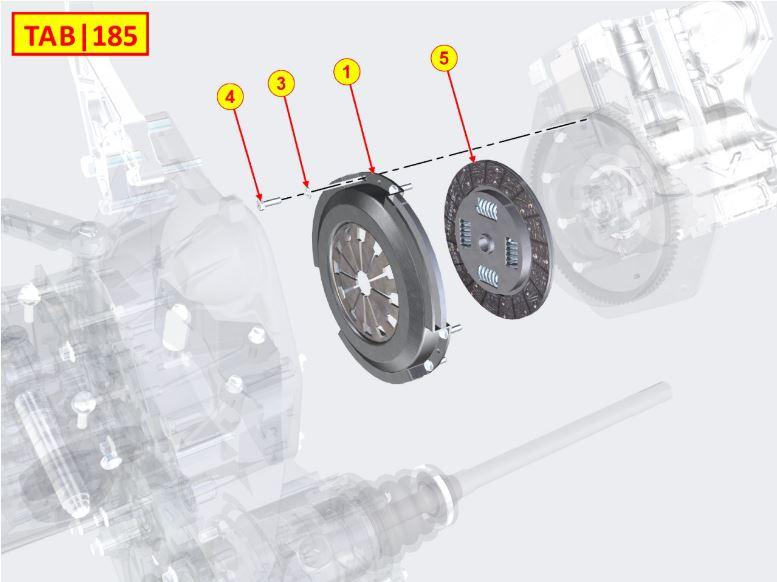 MECANISME EMBRAYAGE LOMBARDINI LDW702/P PIAGGIO Ø180 (5499026 - ED054990260-S)