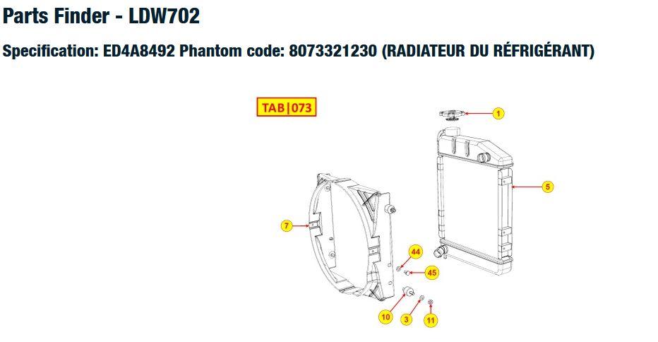 Bouchon pour radiateur d'eau 7350385 lombardini focs ldw702 (ED0090002520-S - 9000252)
