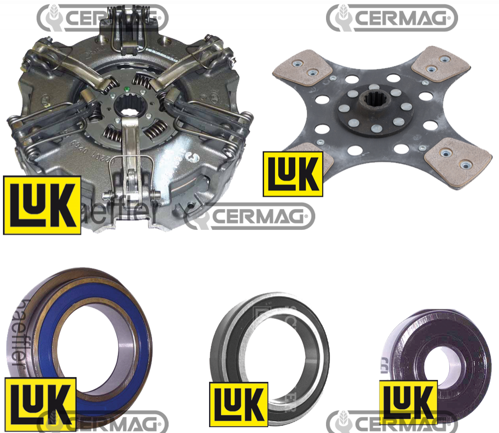 Kit embrayage complet  Ø280mm LUK 73328271 FIAT RUOTE NEW HOLLAND Série TN (3cyl) TN55 TN60TN65TN70 TN75 TN95