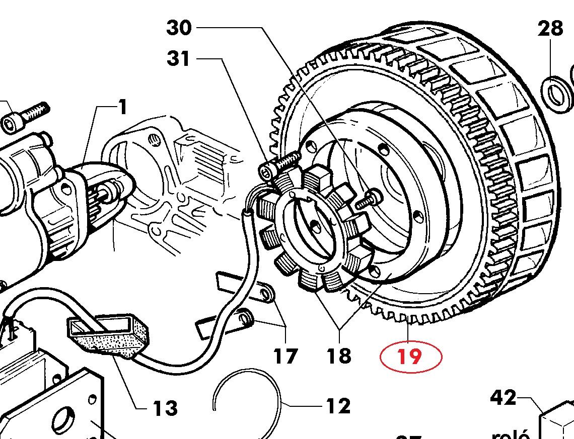 Couronne Démarrage Z=99 M=2,5 MD/2 RUGGERINI MD150 MD151 MD170 MD171 MD190 MD191 LOMBARDINI 25LD330-2 ; 25LD425-2 / ED00256R0140-S ; 25614 ; RD256R014