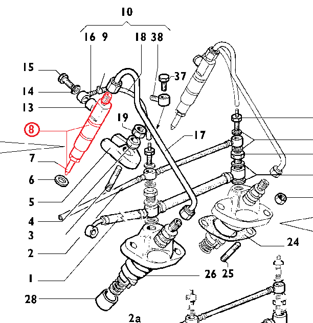 Porte Injecteur 644R056 LOMBARDINI 11LD522-3 25LD330-2 25LD425-2 KOHLER KD330-2 KD425-2 RUGGERINI MD150 MD151 MD170 MD171 MD190 MD350 MD351 MD358