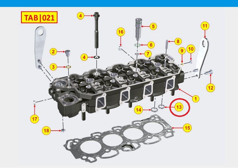 Siege de soupape echappement lombardini kohler KDI3404TM - 8000366 / ED0080003660-S