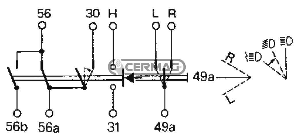 Contacteur / Comodo CERMAG 36640 - LANDINI 3536226M92 - 3533174M92