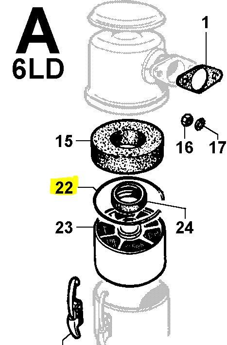 JOINT DE FILTRE A AIR LOMBARDINI 6LD260/325 6LD360/400 15LD315/350/400/440 LOMBARDINI 4775120 KOHLER ED0047751200-S