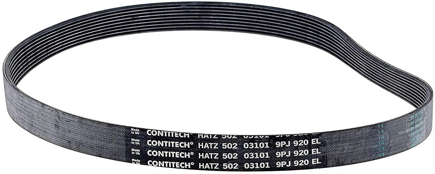 Courroie trapézoïdale Poly-V 9PJ920 HATZ 50203101 HATZ 2L40 2L41C HATZ 000050203101  - Ancienne référence HATZ 000050203100 / Courroie CONTITECH HATZ 502 03101 9PJ 920 EL / 9J920 ELEKTRISCH
