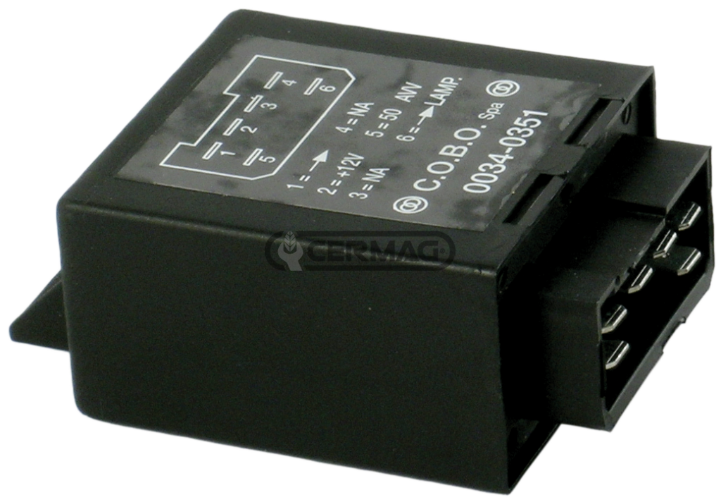 Relais prechauffage COBO 0034-0351 00340351 COBO SpA 1006105 / CERMAG 35638 OEM 46714099 58171209 06350632 - COBO 0034-0351 - 0034.0351.01 - 0034035101 -