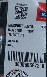 Injecteur HATZ 000050567310 - HATZ 1D81 / 1D81.25