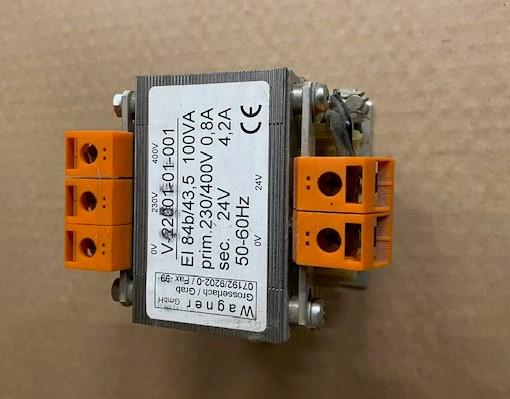 Transformateur 0-200-400/24V. MAGIDO T100VA - V-22001-01-001 El 84b/43,5 100VA WAGNER GmbH Grosserlach / Grab.