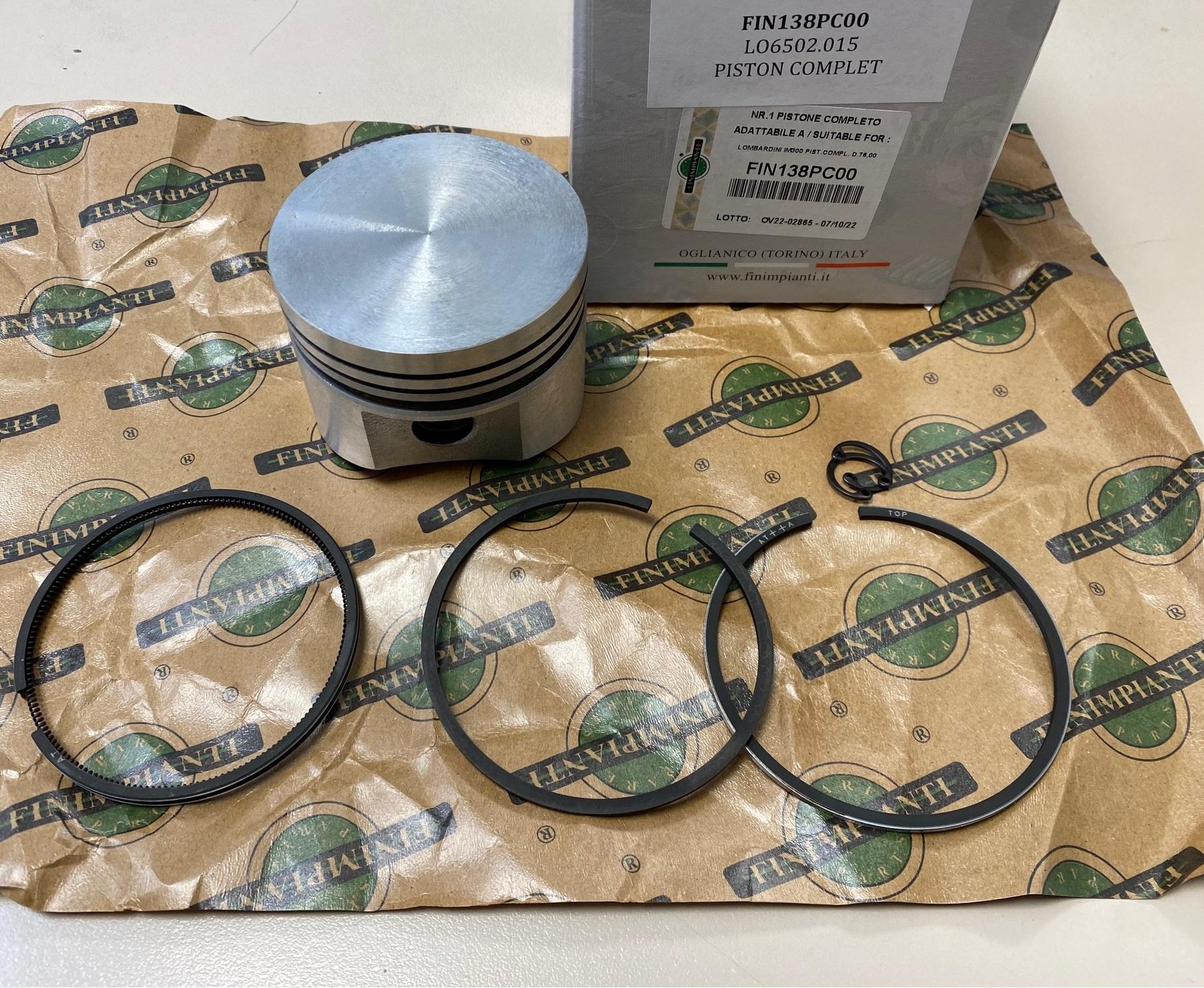 Piston complet LOMBARDINI IM300 ; IM300 Restyling LOMBARDINI INTERMOTOR 6502.015 ; 6502015 ; ED0065020150-S - FINIMPIANTI FIN138PC00