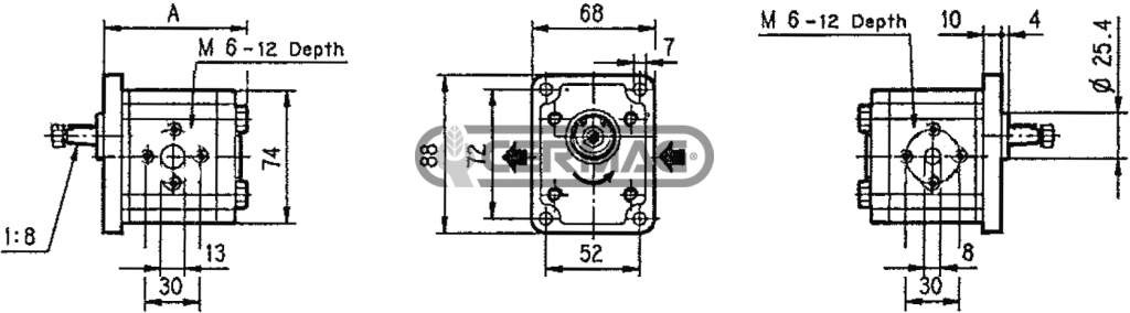 Pompe Hydraulique CASAPPA 58174414 ; Gr. 1 5,8lt BCS - CASAPPA POMPA PLP10.5,8 S0-81E1-LEA/EA-N-EL 00372996 - CASAPPA  FLUID POWER DESIGN Made in Italy
