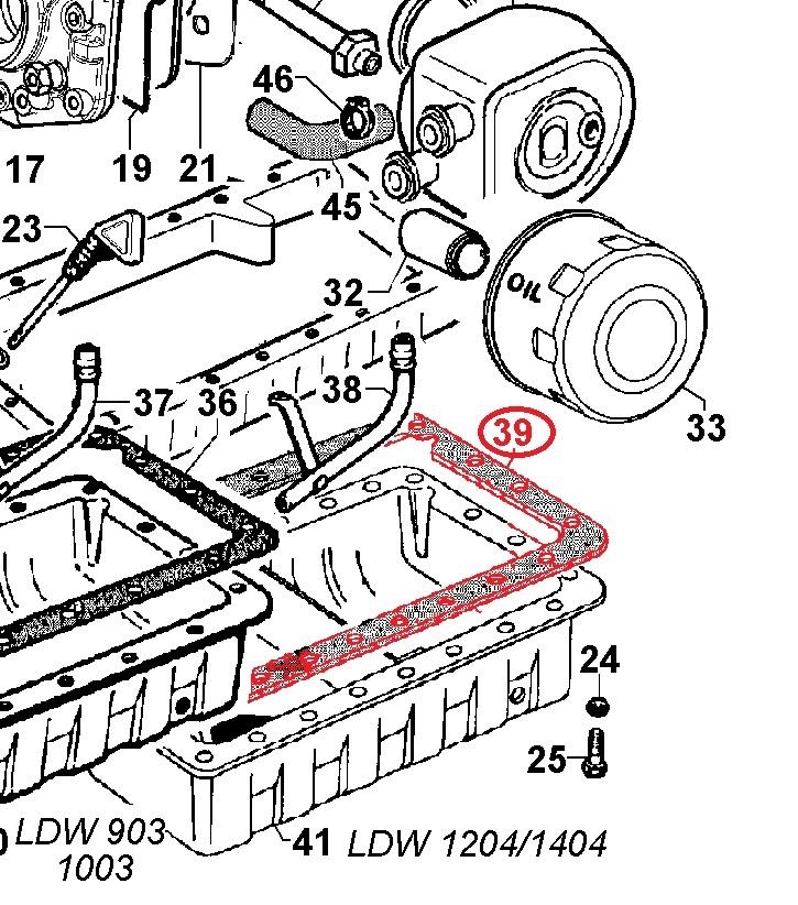 Joint carter d'huile LOMBARDINI 4431.132 KOHLER ED0044311320-S - LOMBARDINI LDW1204 LDW1204/T LDW1404 KOHLER KDW1404