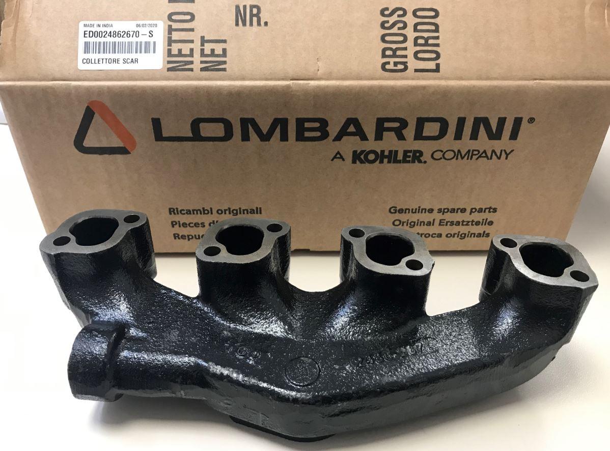 ED0024862670-S KOHLER - Collecteur echappement sortie frontale LDW1204 LDW1404 SILEO 1400 LOMBARDINI F4M1008 DEUTZ KDW1404 KOHLER - 2486.267 LOMBARDINI 2486267