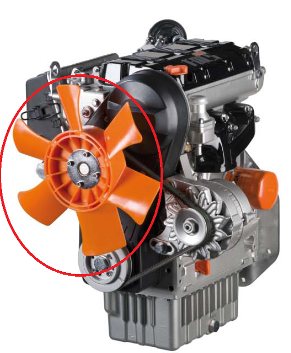 Hélice soufflante FOCS CHD LOMBARDINI Ø350 6 Pales (LDW602 LDW702 LDW903 LDW1003 LDW1204 LDW1404   CHD LDW1503 LDW1603 LDW2004 LDW2204) KOHLER KDI1903M 9718324 ED0097183240-S - 9718246