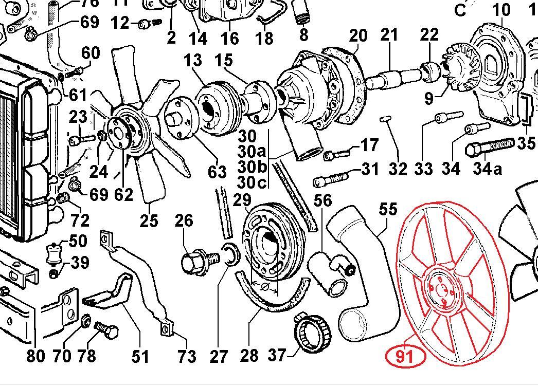 Helice FOCS et CHD LDW1503 LDW1603 LDW2004 FOCS LDW903 LDW1003 LDW1204 LDW1404 LOMBARDINI (9718325 - 9718245)