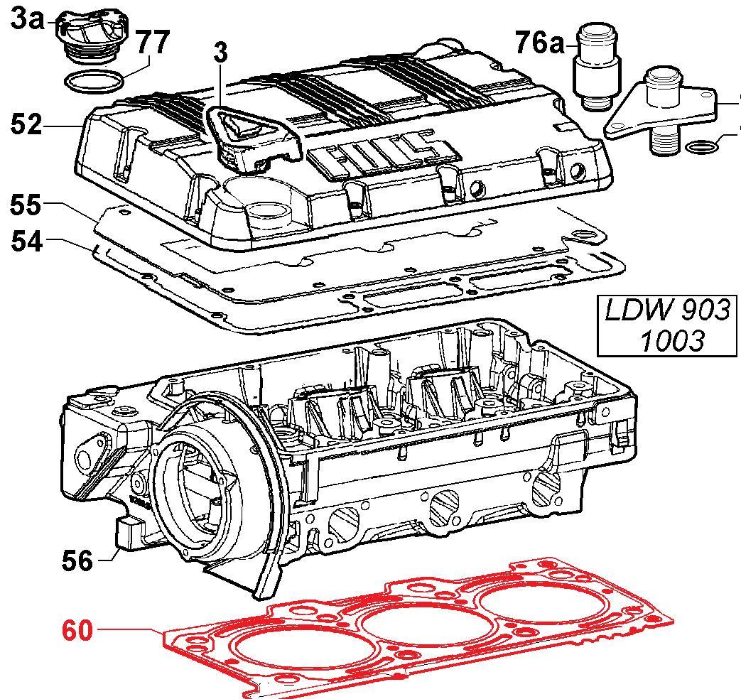 Joint Culasse LDW903 FOCS LOMBARDINI F3M1008 DEUTZ ED0047305950-S ED0047305960-S ED0047305970-S