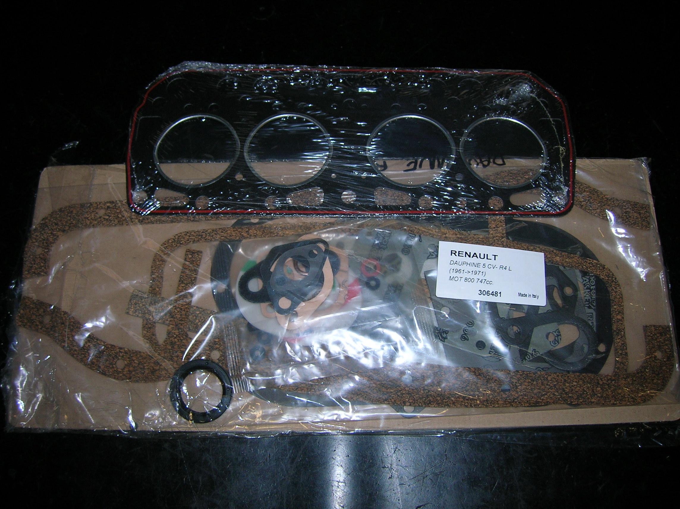 Pochette Joints RENAULT Dauphine 5CV - R4 l (1961 ->1971) Moteur 800 747cc [Avec Joint Culasse]