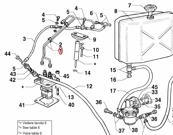 Tuyau Injecteur RUGGERINI RD220 RD240 RD270 RD278 (944R058)