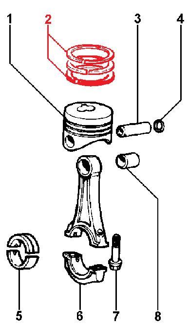 Segments CHD LDW1503 LDW1603 LDW2004 LDW2204 LOMBARDINI 8211224 KOHLER KDW1603 KDW2204 ED0082112240-S